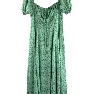 Milkmaid Elegant Green Floral Maxi Dress